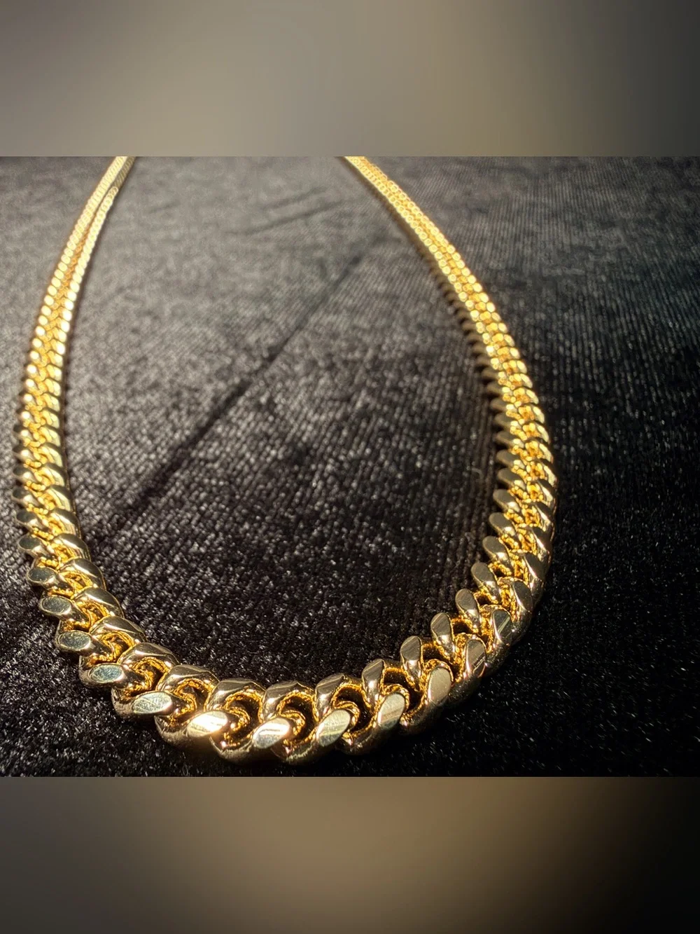 Cuban w/Concave 24in 6.5MM 14K Stamped gold filled necklace w/Box Lock.